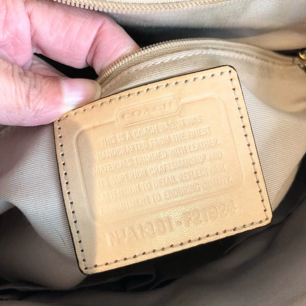 Coach Tatersall cream plaid handbag crossbody bag - Picture 8 of 12